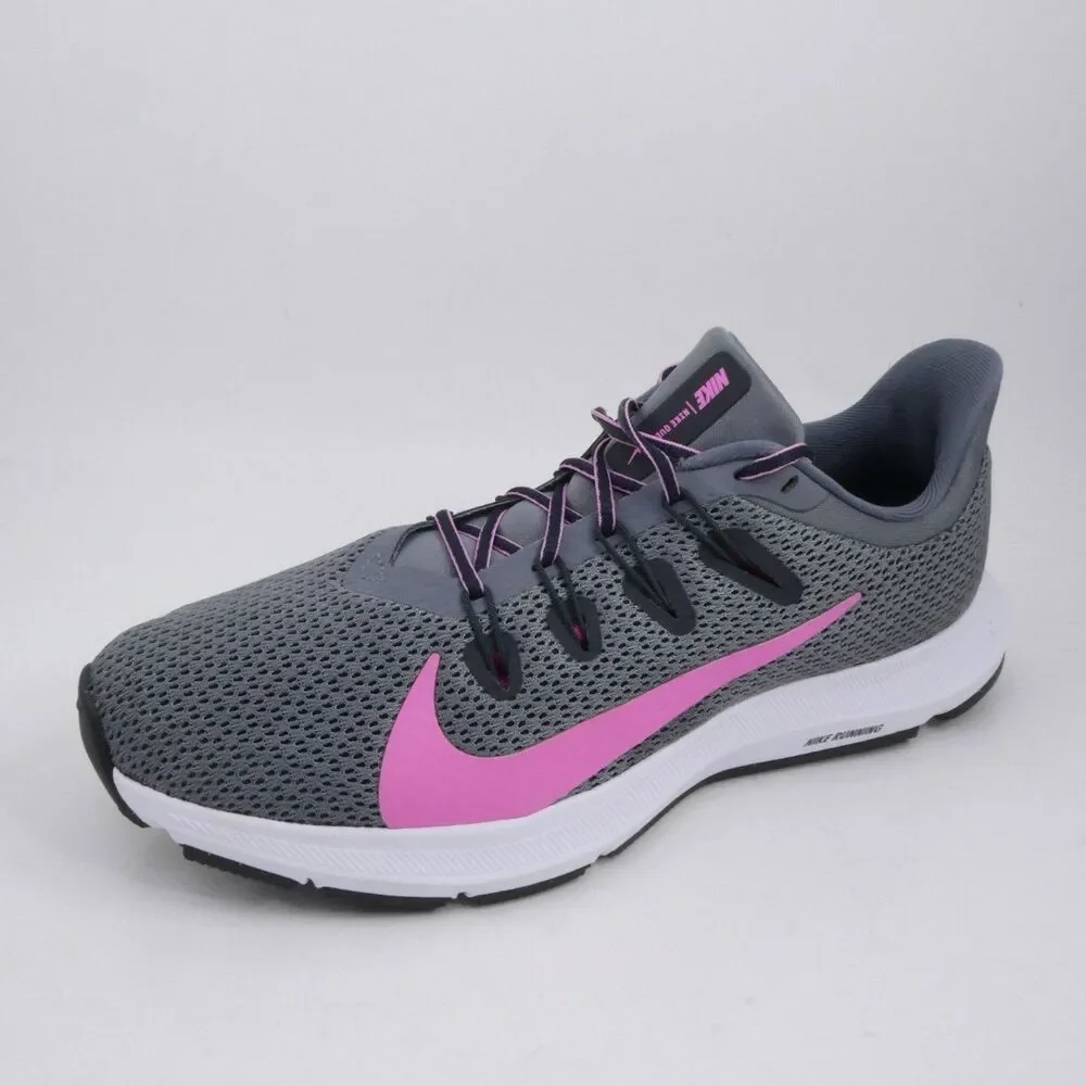 Nike Women's 7.5 Quest 2 Shoes Gray Pink Mesh Lace up Running Sneaker CI3803-002